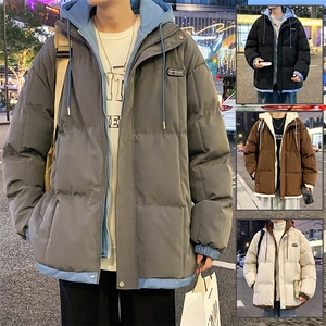 冬季男休闲时尚潮流假两件套连帽加厚保暖棉袄潮流棉衣1101-P65图片