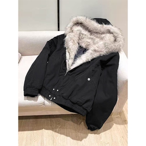 网图 加绒加厚棉服男女美式座山雕秋冬宽松休闲棉衣-A2347P120图片