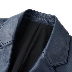 DLSN-D25278新款海宁真皮皮衣男绵羊皮外套商务休闲西服韩版修身