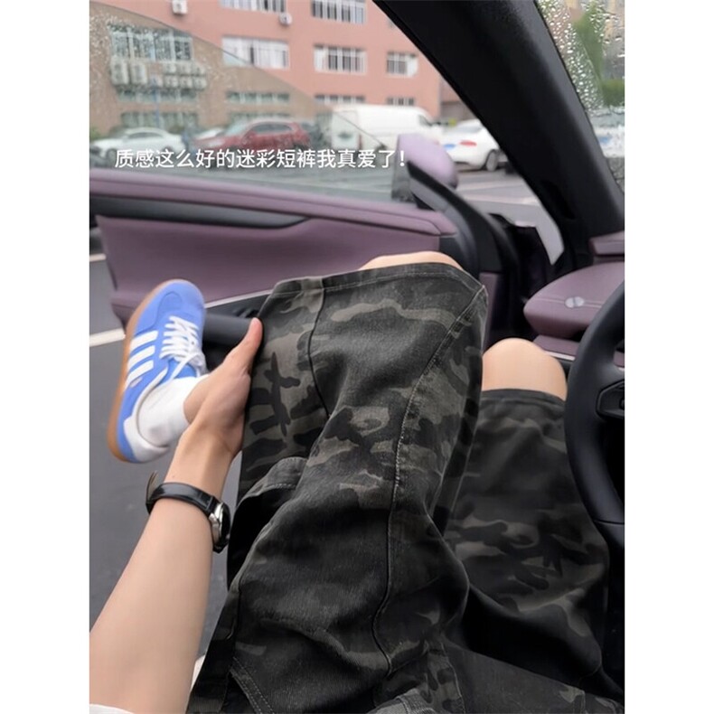 B221美式ins高街暗黑宽松直筒工装短裤五分裤LK25539-特P35控59,男装休闲裤,电商B221