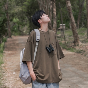 夏季新款男士短袖胸前口袋百搭宽松T恤B225-T9381-P40-X55图片