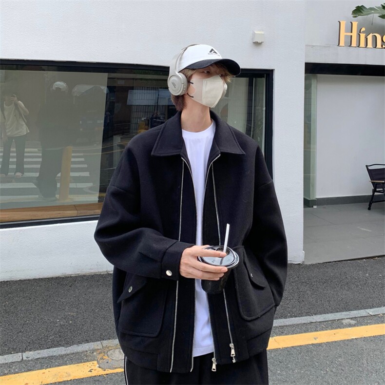 男装夹克2026秋冬季新款呢料毛呢大衣男生外套XZ514-2-F628-P120,男装夹克,星座514-2(原B239)