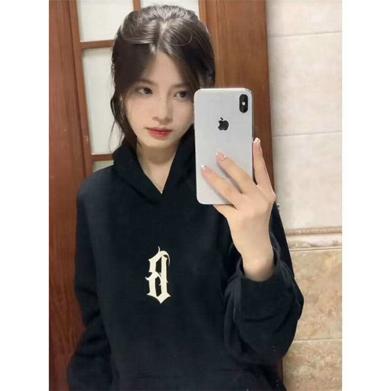 C0215-P55经典款字母印花卫衣男女同款宽松长袖连帽上衣,男装卫衣,星座617A-2