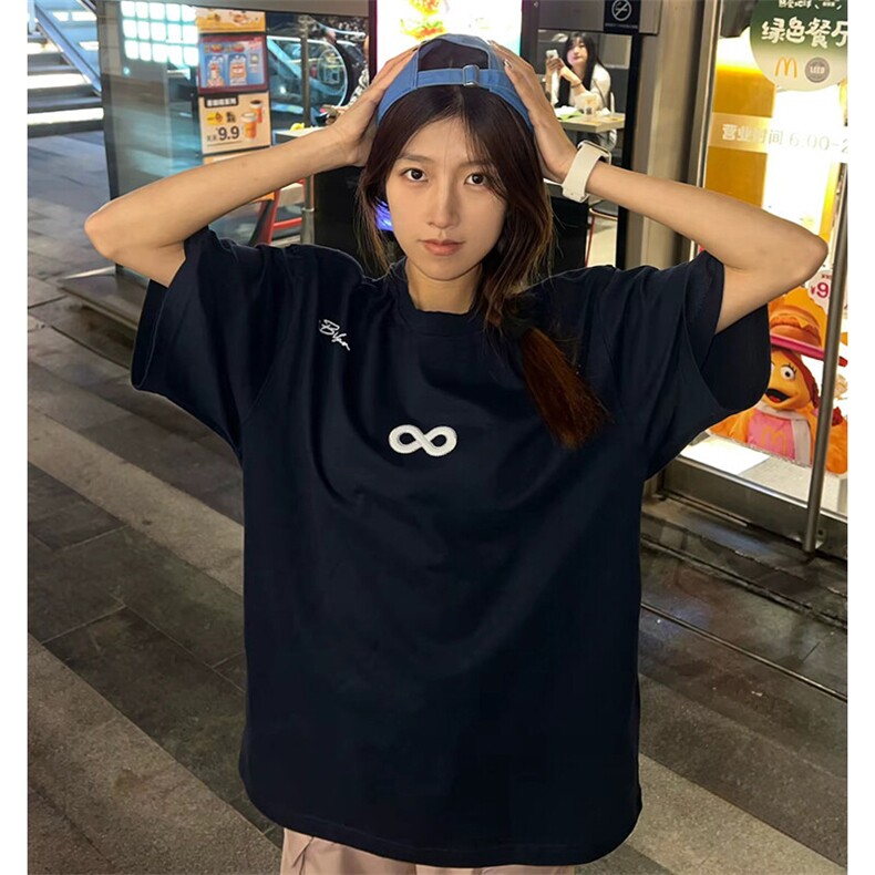 万针全刺绣解构设计260克重磅双纱纯棉高品质美式高街短袖T恤特35,男装T恤,电商A486