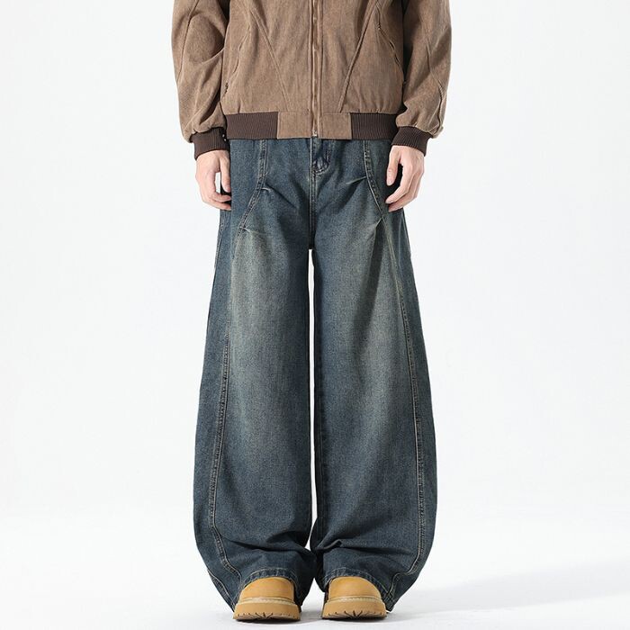 2025年秋季新款美式高街直筒牛仔裤M-2XL-K2563-特P45,男装牛仔裤,星座417-1（原电商B245）