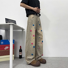 春季水洗做旧牛仔裤复古潮流休闲时尚直筒裤，男装牛仔裤，星座410-6（原星座1304-1）