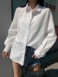 面料、高温砂洗工艺，简单又不失个性，防晒衬衣超好看,其它,程稀