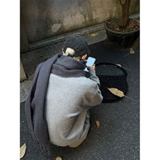 美式开衫纽扣V领卫衣潮牌春秋情侣宽松复古针织基础外套，女装短外套，四季星座505