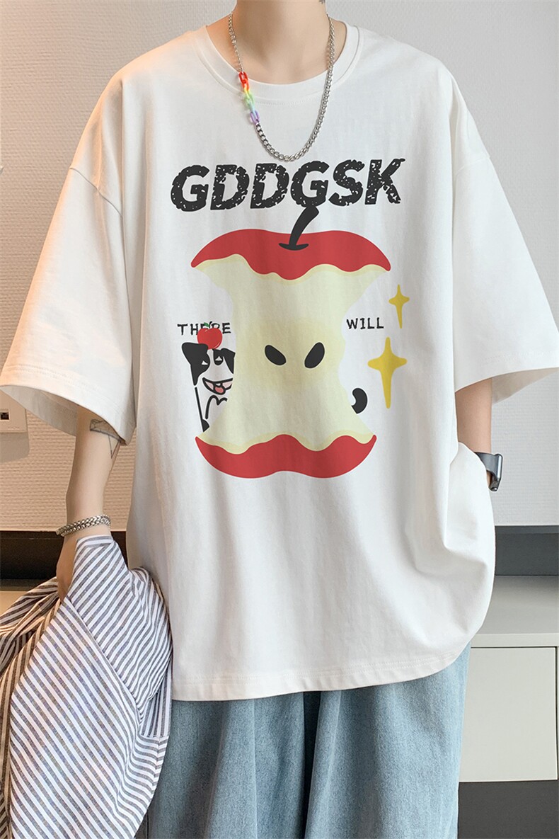 已注册/夏季内景港风宽松短袖T恤男潮休闲大码打底衫DT00593/P25,男装T恤,电商B316