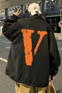 ！22秋季新款宽松大码港风橙色大v夹克外套JK1612-P50控68图片