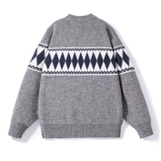 菱形格子复古圆领毛衣男上衣2025秋冬加厚宽松打底衫休闲外套线衣，男装T恤，星座914