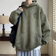 供抖音高品质新品麂皮绒卫衣男港风宽松外套416B-WY663-P58限78，男装卫衣，星座416B-1