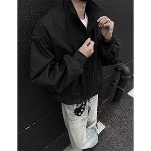 档口图  炫彩缎面飞行夹克立领短款廓形美式棒球服J2591-P70图片