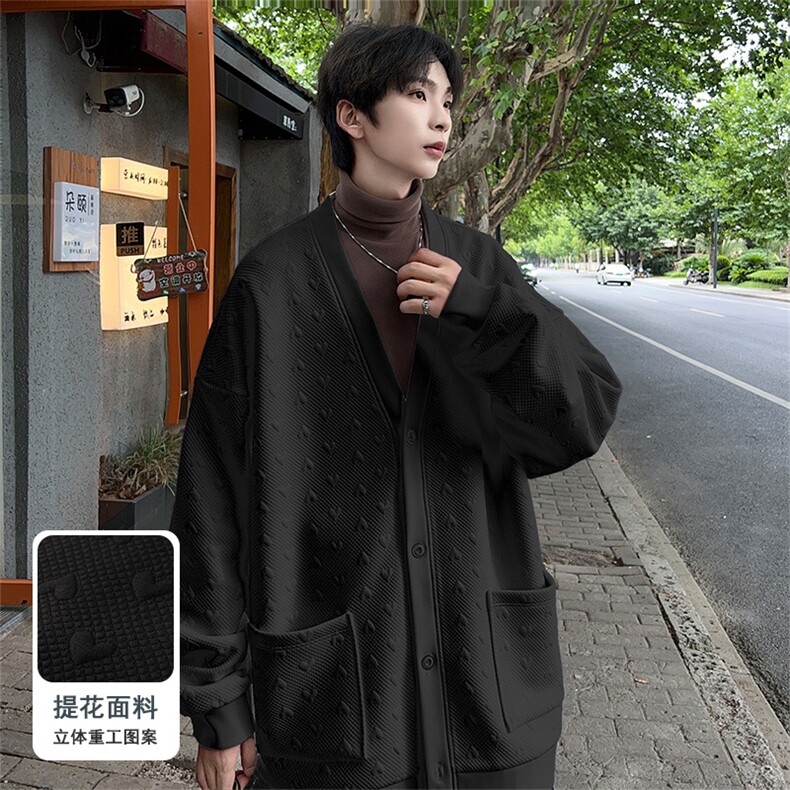 M-6XL提花秋季新款大码针织开衫毛线卫衣XZ109-W02043-P55,男装卫衣,星座109-1
