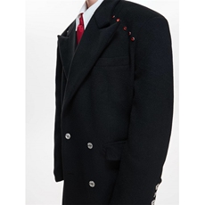 C316FY8505P148秋冬新款毛呢大衣长款红色内里新年新衣外套，男装毛呢大衣，电商C316