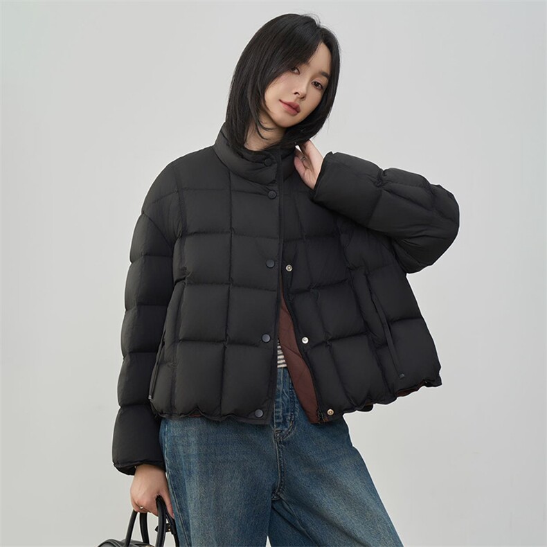 现货2025年冬季新款羽绒服90白鸭绒休闲风女,女装羽绒服,阳光伊恋