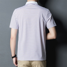 AF80H01钱塘2020-3夏季新款男士时尚休闲条纹T恤高品质P57，男装T恤，钱塘207-3