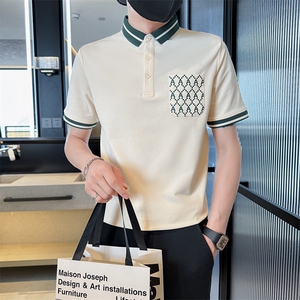 主推款2025夏季T恤翻领Polo衫新款潮流时尚翻领口袋设计T0288-P48图片