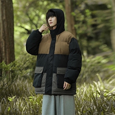 户外2026新品冬季宽松情侣装撞色棉服冬装加厚外套D008-P100，男装棉衣，星座717