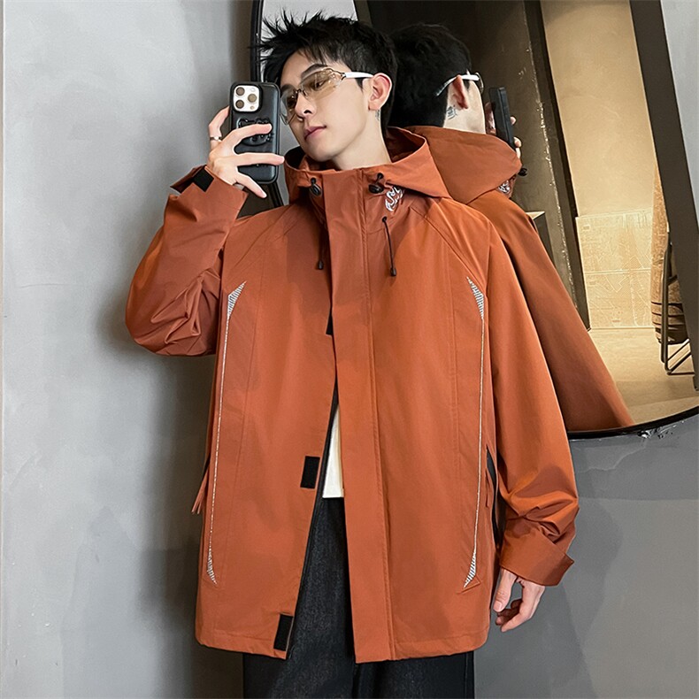 300斤可穿2025秋季新款重磅连帽夹克冲锋衣外套男加肥加大码胖子，男装夹克，钱塘717(原712)