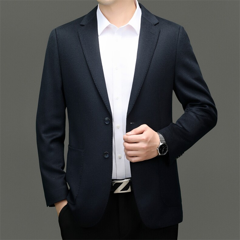 XL-N88023男式秋季新款长袖简约羊毛西服休闲商务便服西装，男装西服套装，电商B360