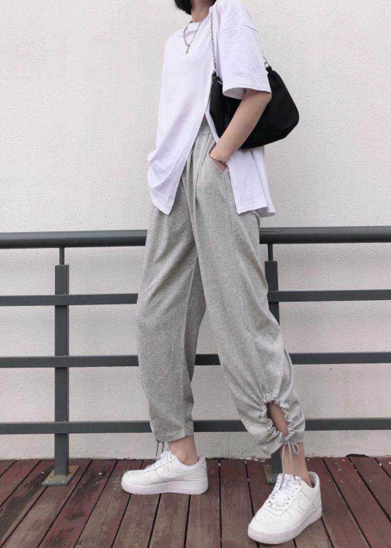 夏季超薄针织哈伦裤，女装，1+1 MAIN ROAD