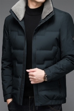 冬季新款男士可脱卸棉羊毛毛领羽绒服中年休闲加厚保暖白鸭绒外套，男装羽绒服，电商B212（原钱塘6029）