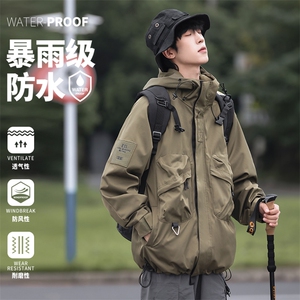 2023黑武士机能冲锋衣高街美式复古工装秋季登山服夹克JK999-P82图片