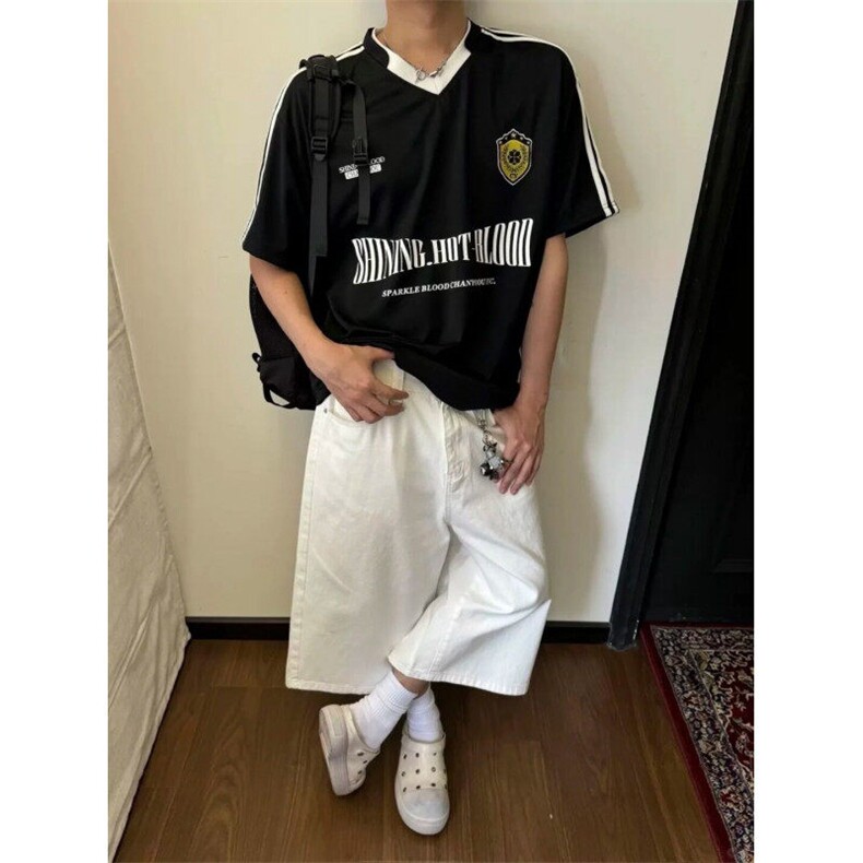 DTK63LL-P39cleanfit美式复古球衣短袖t恤高级感痞帅半袖,男装T恤,星座1007（原301D）