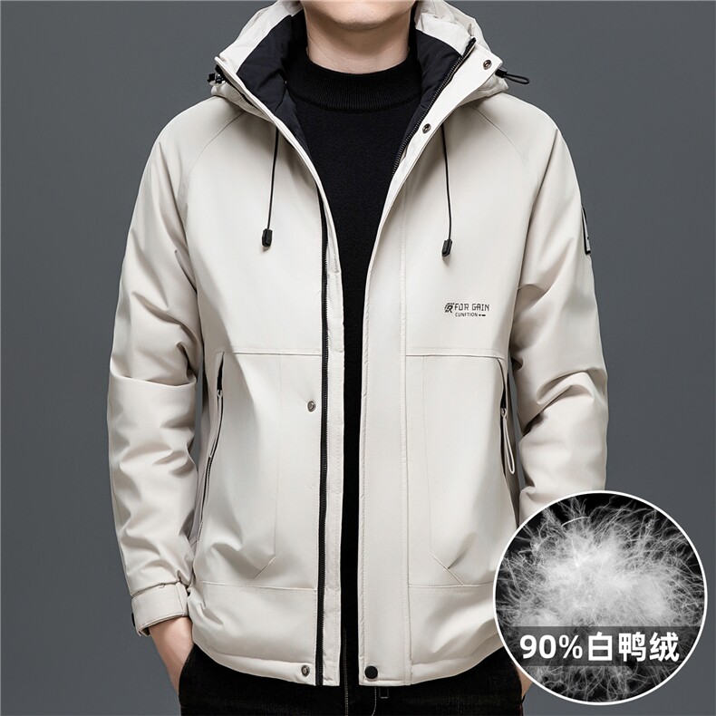 2025高品质连帽羽绒服外套男滑雪服登山服90绒新标图片