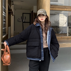 牛仔短款面包韩系2025冬新款棉服女宽松学生服棉衣外套潮C584-115，男装棉衣，星座911-2(原星座613-2）