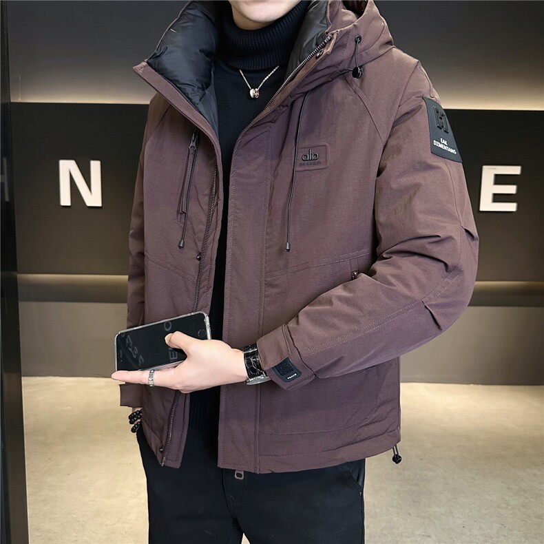 6805-M-3XL-P215标50绒店主风冬季男士工装连帽休闲羽绒服外套,男装羽绒服,电商B255