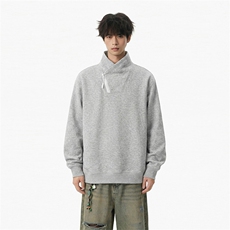 春季立领斜半拉链卫衣宽松长袖打底衫男女C64170-TP30不，男装T恤，电商A102