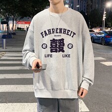S6256-P28秋季圆领卫衣男大码韩版宽松长袖外套，男装卫衣，电商A040