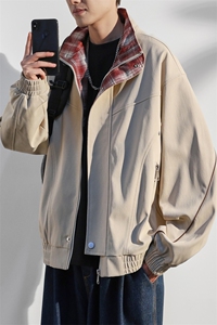 JK8871-P75 L-9XL2025秋冬新款翻领夹克外套 控128图片