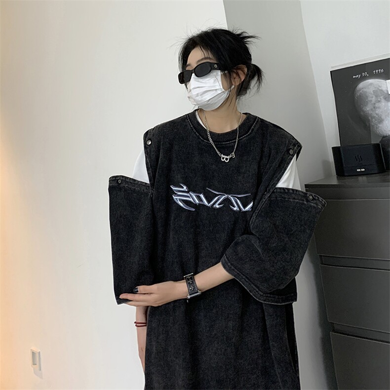T023-P48美式水洗做旧280克纯棉T恤背心,男装T恤,星座1501-1