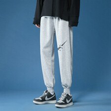 ！21春季潮流男士运动裤潮流反光印花休闲长裤WK111P35，男装休闲裤，电商B220