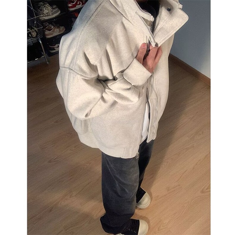 潮牌立领运动美式街头卫衣男女复古情侣夹克外套设计感JK721-P75,男装夹克,星座208-5