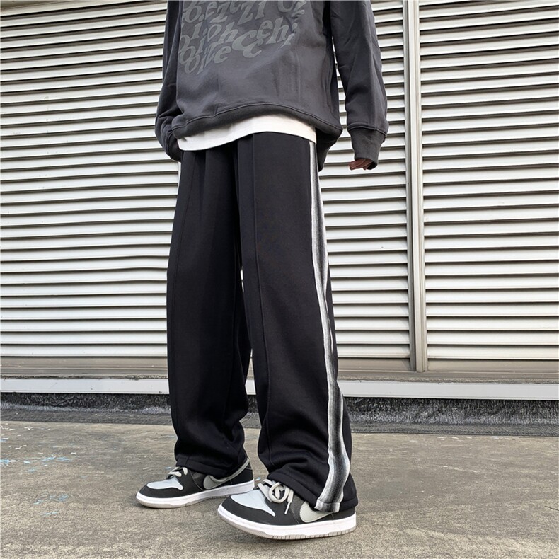 春季男士休闲裤子直筒宽松潮流百搭运动裤阔腿长裤子K04-P35，男装休闲裤，星座308B-2