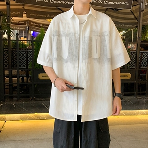 夏季新款男女同款短袖衬衣外套XZ102B-1-CS122P40图片