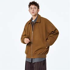 秋季新款宽松衬衫领夹克男纯色上衣外套DSA157B-JK7924-特P45，男装夹克，电商A157B