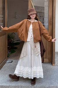 美拉德咖色棒球服外套女春秋2025新款超火好看高级小众短夹克上衣图片