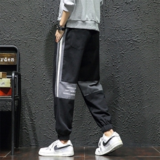 黑墙秋冬男士拼色大码休闲裤QT91098%棉2%纤维，男装休闲裤，星座617B