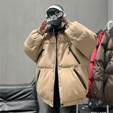 电商DSA028-MY2302P105冬季新款拉链设计棉衣外套面包服男，男装棉衣，电商A028