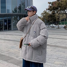 日系复古灯芯绒加厚保暖棉服男女冬季宽松立领棉衣外套TT8016P67，男装棉衣，星座1013-5
