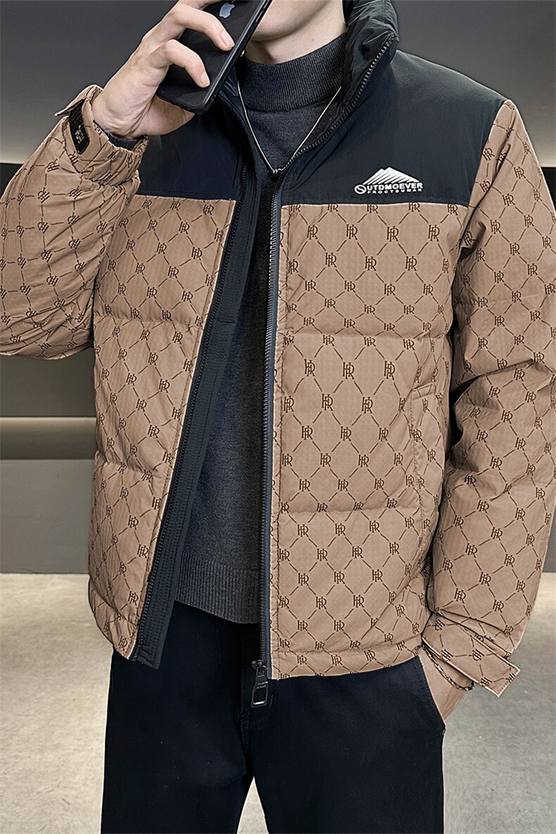 店主风2025年新款时尚立领撞色潮流保暖羽绒服男A236-G96-P195,男装羽绒服,电商A236