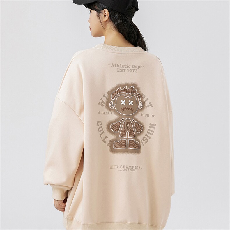 春秋无影墙新款牛奶丝圆领卫衣男女休闲百搭MYY-W6020-P45控69图片