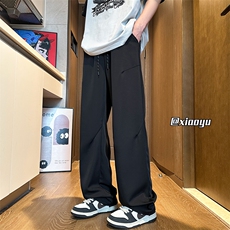 XZ616夏季薄款冰丝压褶设计百搭长裤宽松休闲裤TY2483P45控58，男装休闲裤，星座512A（原616）