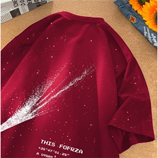 可48小时发货支持抖音得物来样二开美式满天星亮片短袖T恤MTX644，男装T恤，电商A486-1