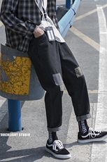 K211P35秋季新款潮流休闲宽松九分老爹牛仔裤，男装牛仔裤，星座410-6（原星座1304-1）